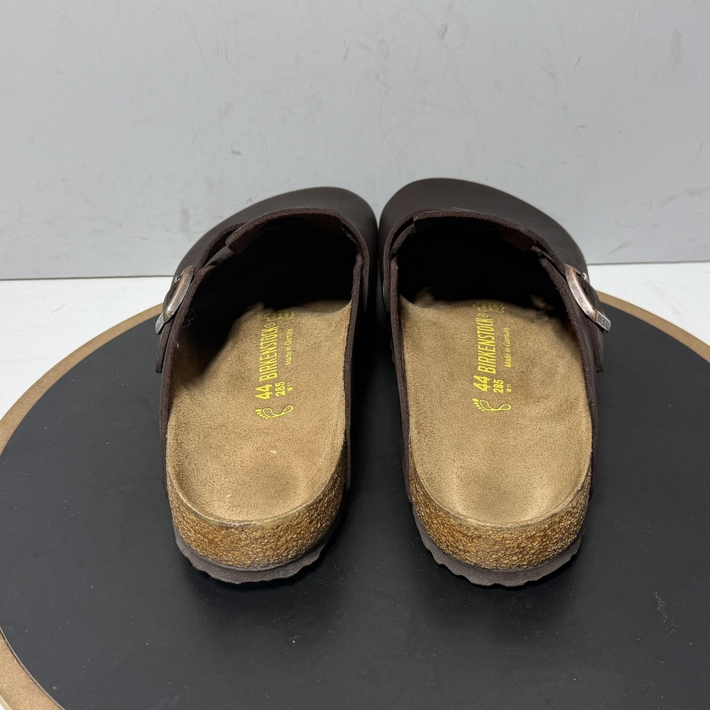 Birkenstock Boston Sandals Shoes Mens Size 11 Brown Leather Clogs Made Germany - Picture 8 of 12